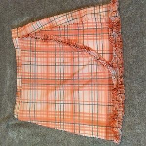 Urban Outfitters plaid mesh ruffled skirt